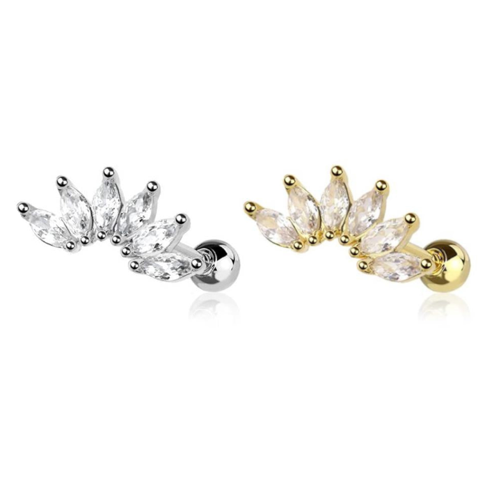 Claw-Set Curved Marquise Crystal Flat Back 16g