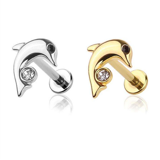 Bezel-Set Crystal + Dolphin Flat Back 16g