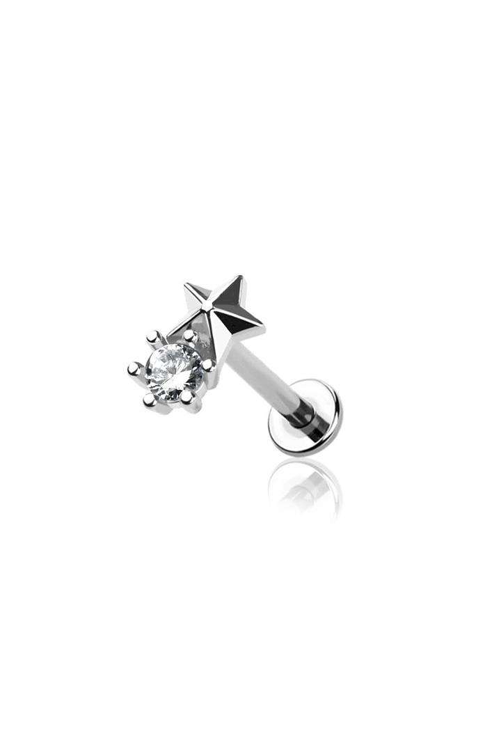 PREMIUM Crystal Labret 16G