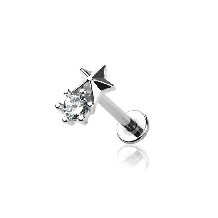 PREMIUM Crystal Labret 16G