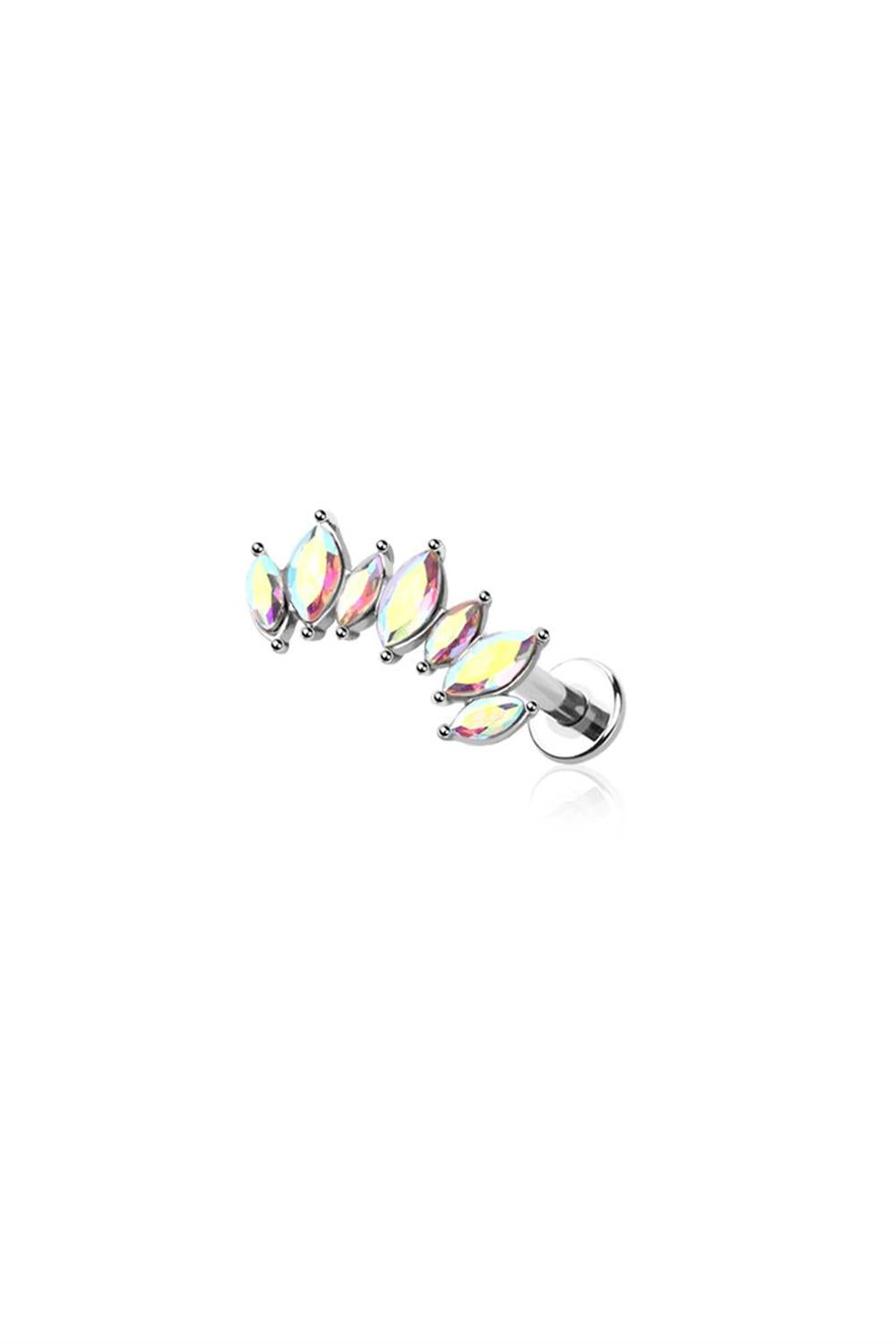 PREMIUM Alternating Crystal Marquise Flat Back 16g