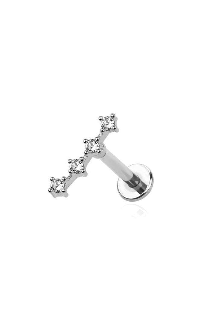 PREMIUM Crystal Cascade Labret 16G