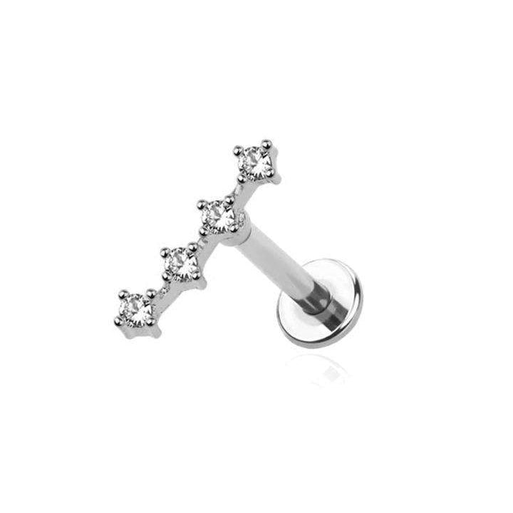 PREMIUM Crystal Cascade Labret 16G