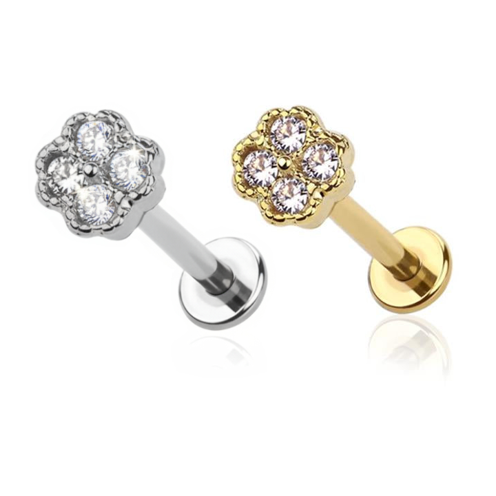 Claw-Set Crystal Clover Flat Back 16g