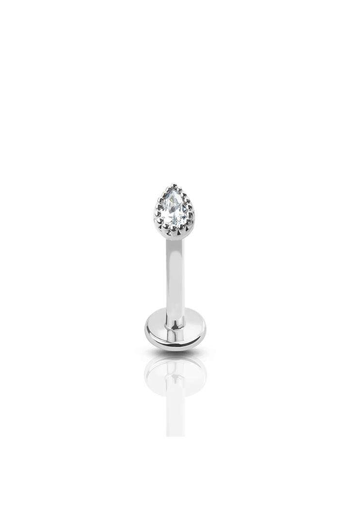 PREMIUM Crystal Tear Labret 16G