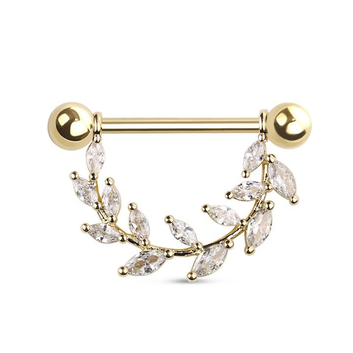 Crystal Vine Nipple Shield 14g