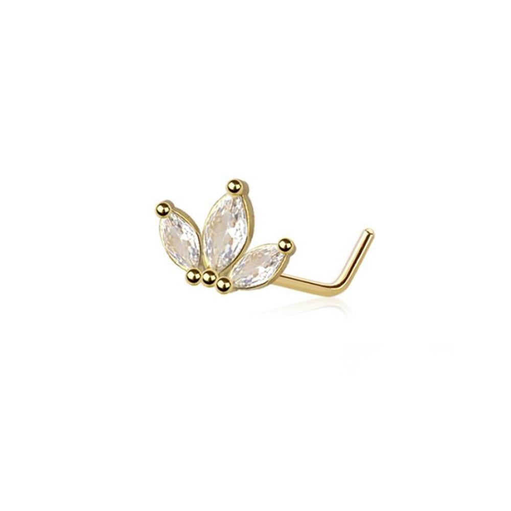 Marquise Blossom Nose Pin 20g