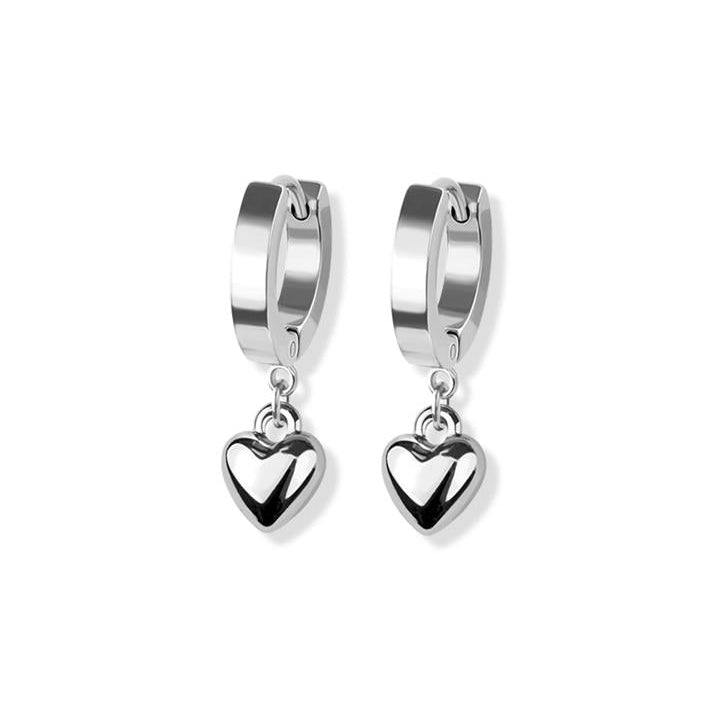 Puffy Hearts Dangle Cuff Earrings