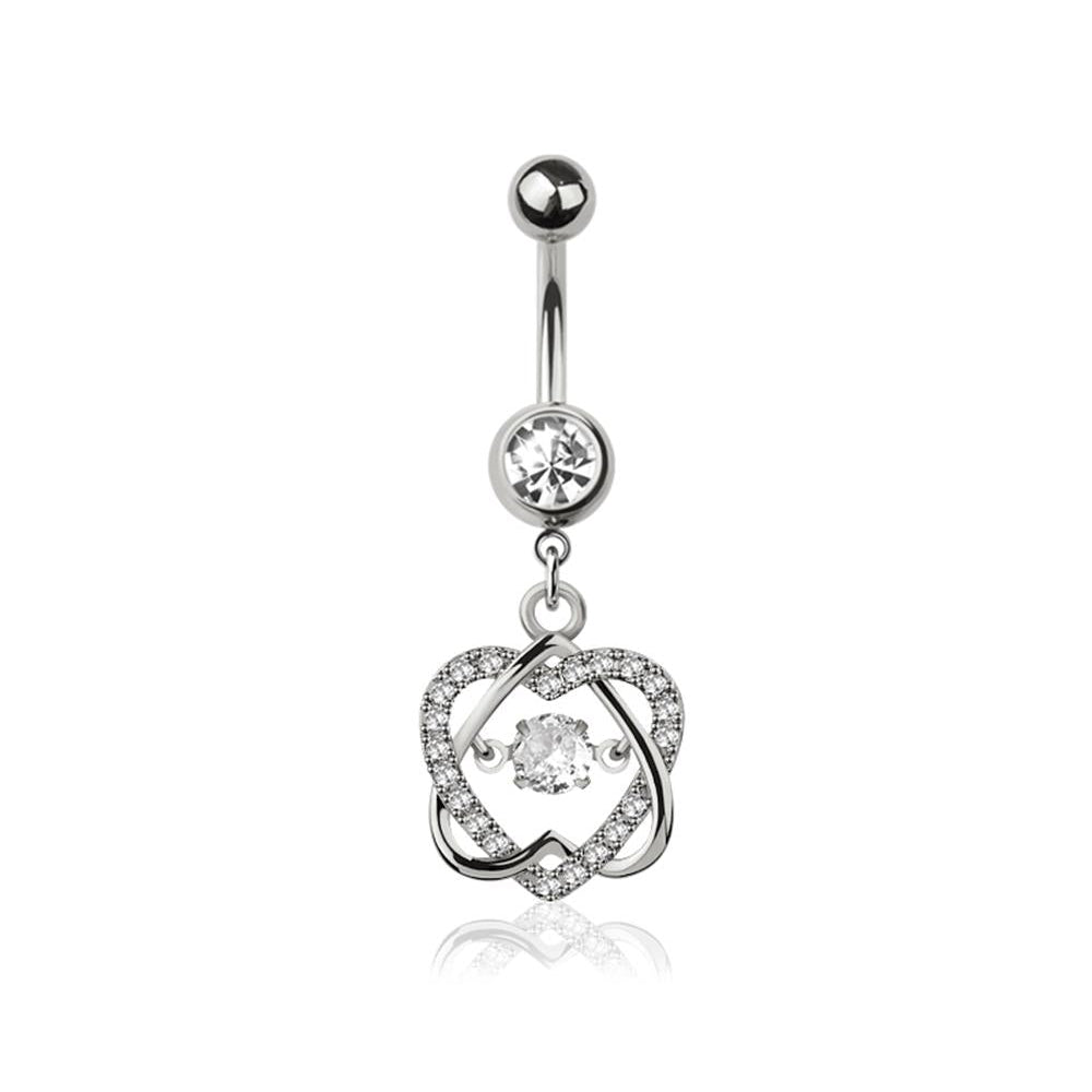 Nested Hearts Navel Dangle 14g