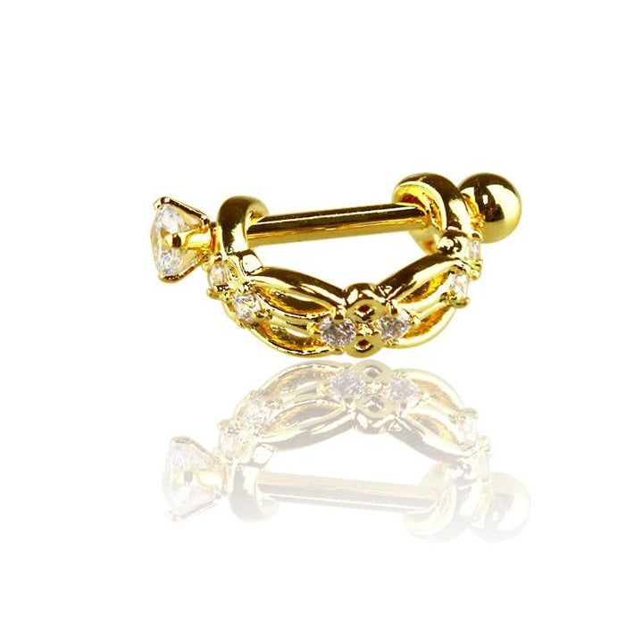 Ornate Crown Cartilage Cuff 16g