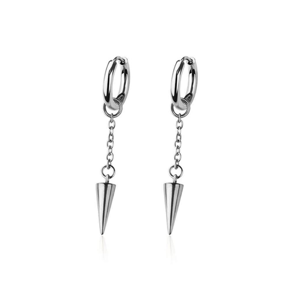 Spike Chain Dangle Cuff Earrings