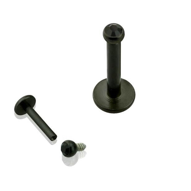 PVD Surgical Steel Crystal Flat Back Internally Threaded 16g