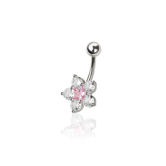 Floral Fantasy Navel Barbell 14g