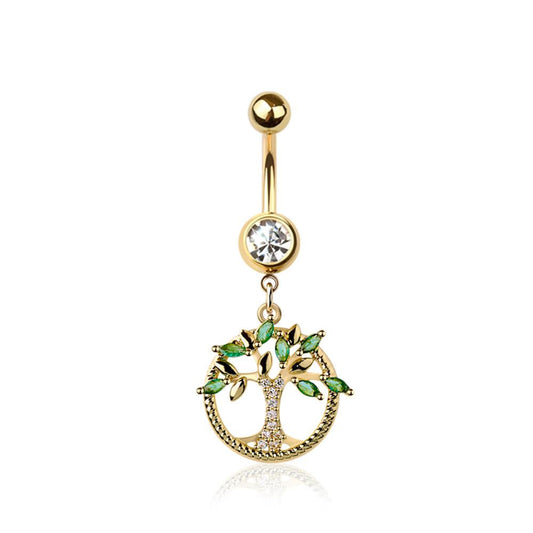 Lifetree Crystal Navel Dangle 14g