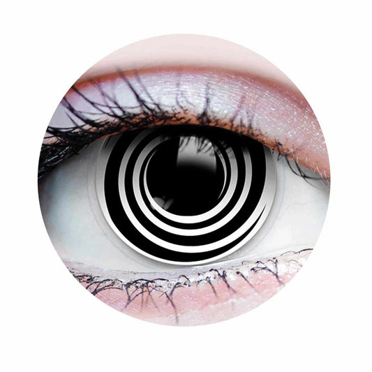 Hypnotized - Black & White Colored - Primal Contact Lenses