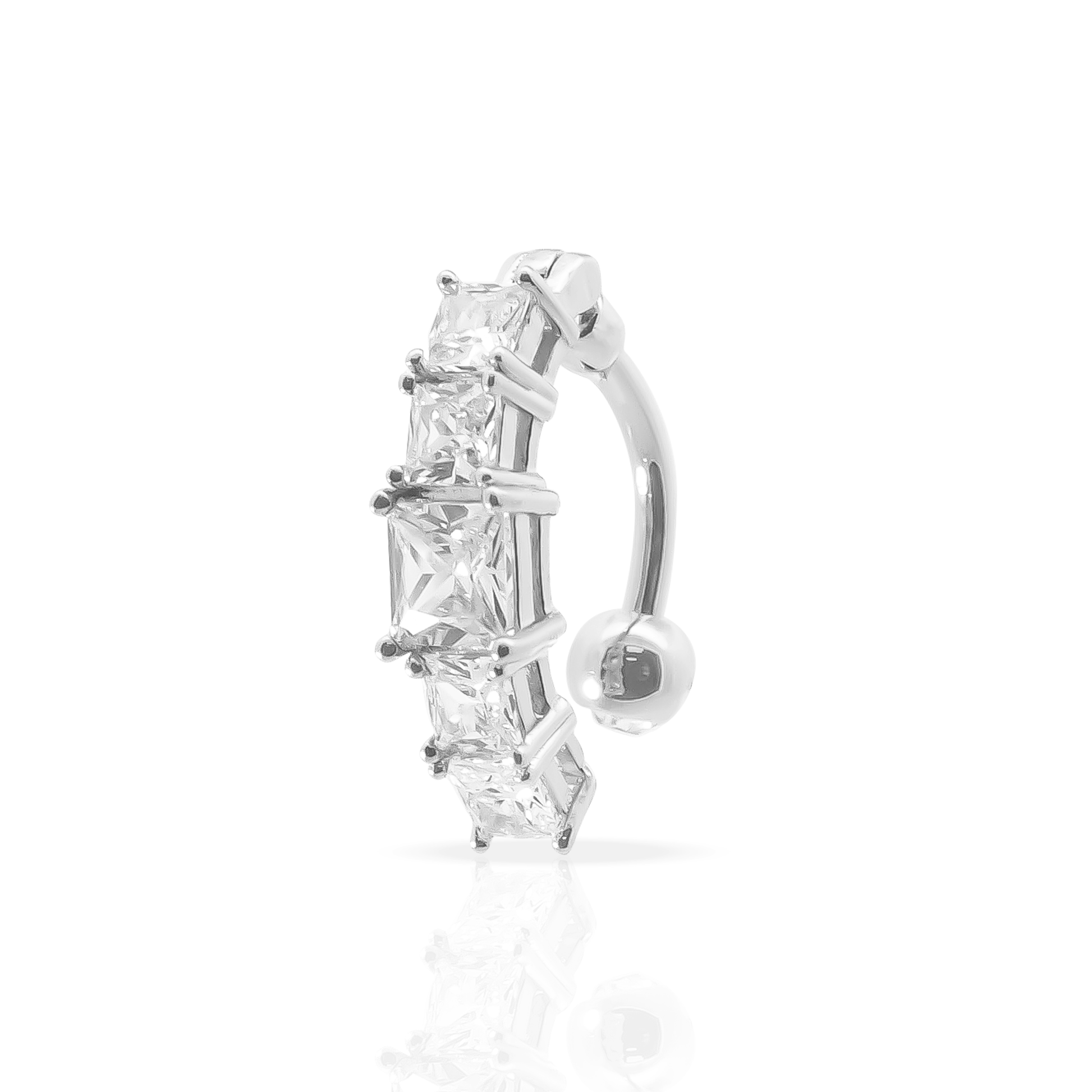 Charm Inverted Belly Button Ring 14g Surgical Steel