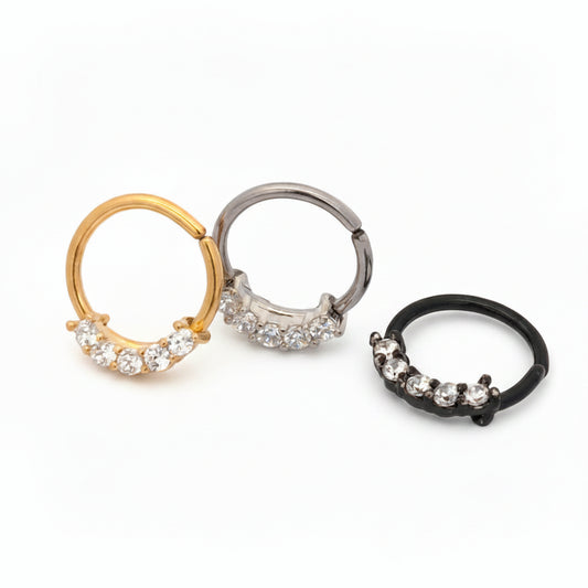 5 Claw-Set Crystal Bendable Ring 16g