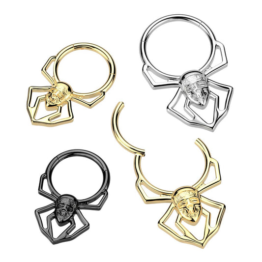 Premium Tiki Spider Hinged Segment Ring 16g