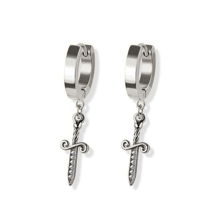 Sword Dangle Cuff Earrings