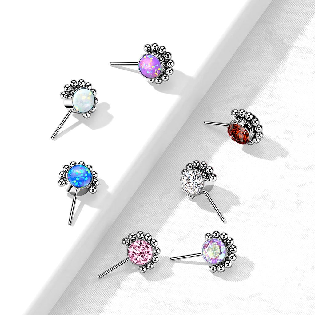 Premium G23 Titanium Dotwork Side-Facing Threadless Top