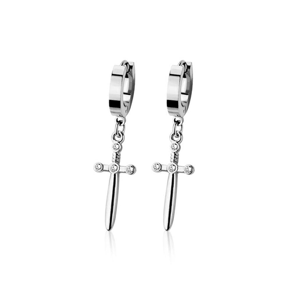 Medieval Dagger Cuff Earrings