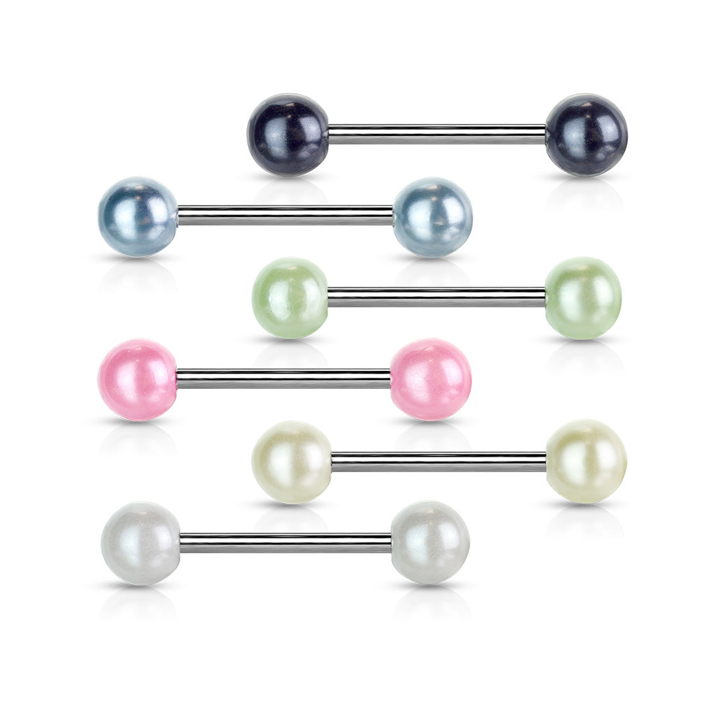 Pearlescent Straight Barbell 14g