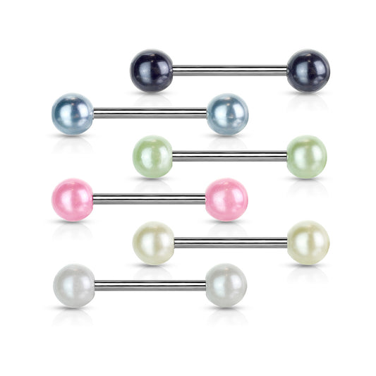 Pearlescent Straight Barbell 14g