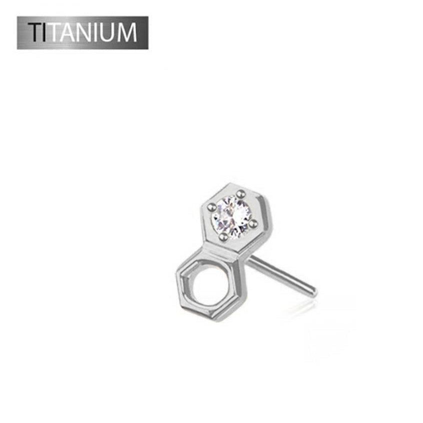 Premium G23 Titanium Small Honeycomb Luxe Threadless Top