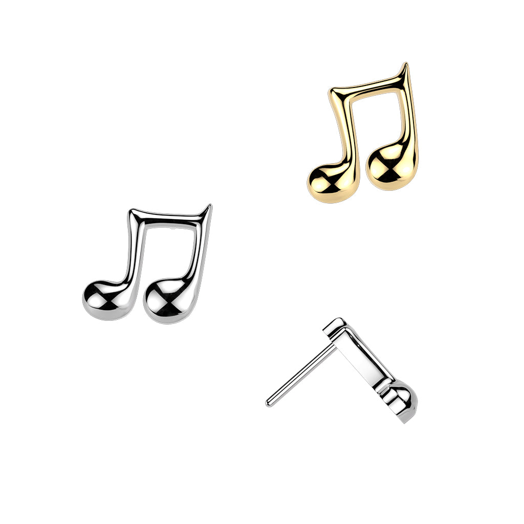 Premium G23 Titanium Music Note Threadless Top