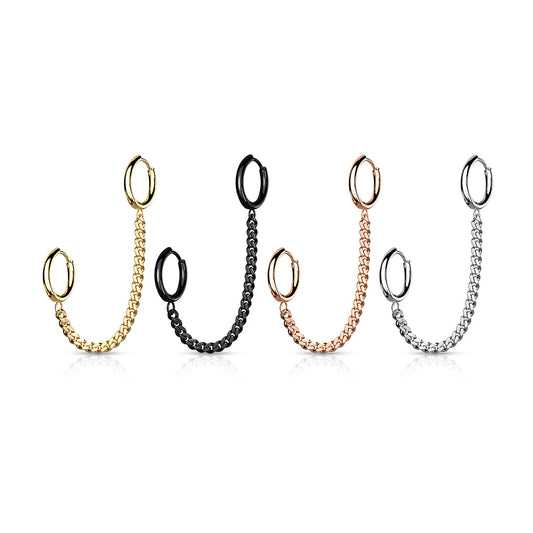 Double Cuff + Chain Earrings