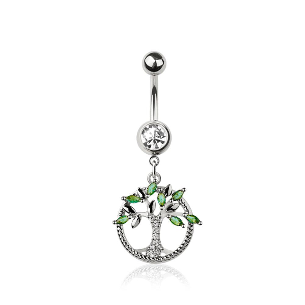 Lifetree Crystal Navel Dangle 14g