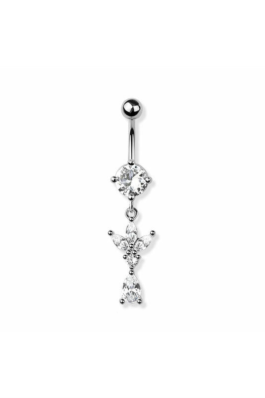 Crystal Marquise Cascade Navel Dangle 14g