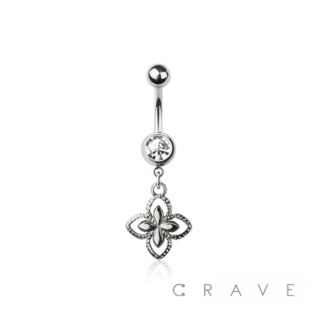 Double Layer Flower Navel Dangle 14g