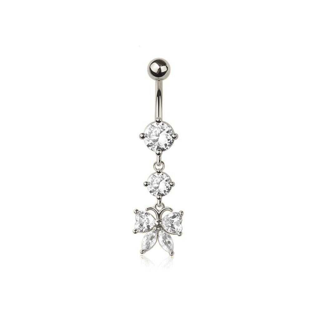 Radiant Halo Butterfly Navel Dangle 14g