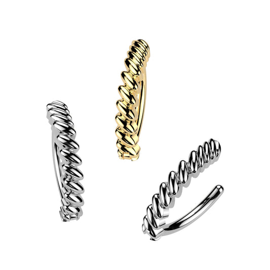 Twisted Braid Navel Clicker 14g