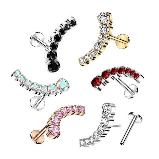Premium G23 Titanium Multisize Circles Threadless Flat Back