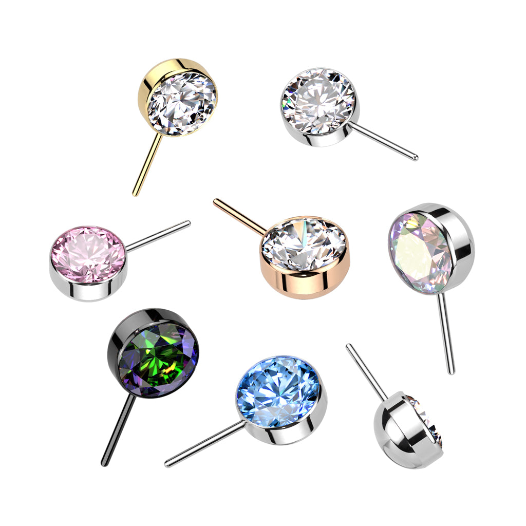 Premium G23 Titanium Side-Facing Rounded Base Threadless Top