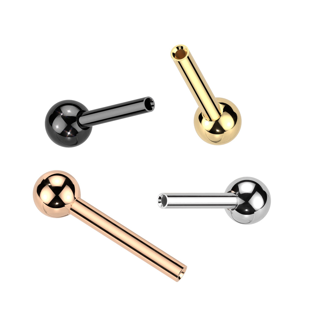 Premium G23 Titanium Threadless Fixed-Ball Post 16g - 18g