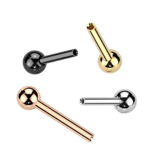 PREMIUM Titanium Threadless Fixed-Ball Post 16g - 18g