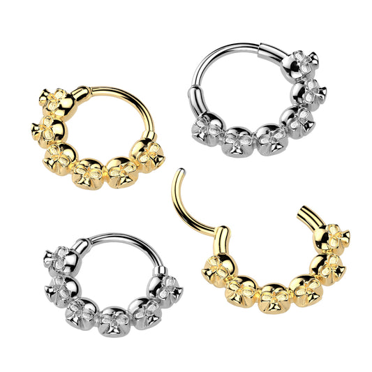 Premium Skulls Hinged Segment Ring 16g
