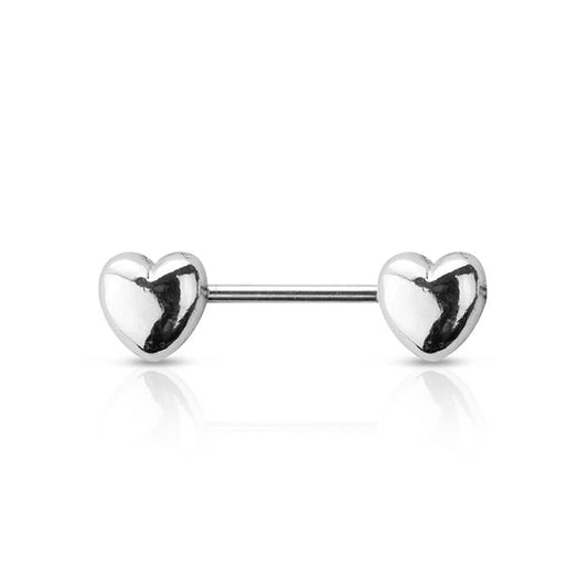 Puffy Heart Nipple Barbell 14g