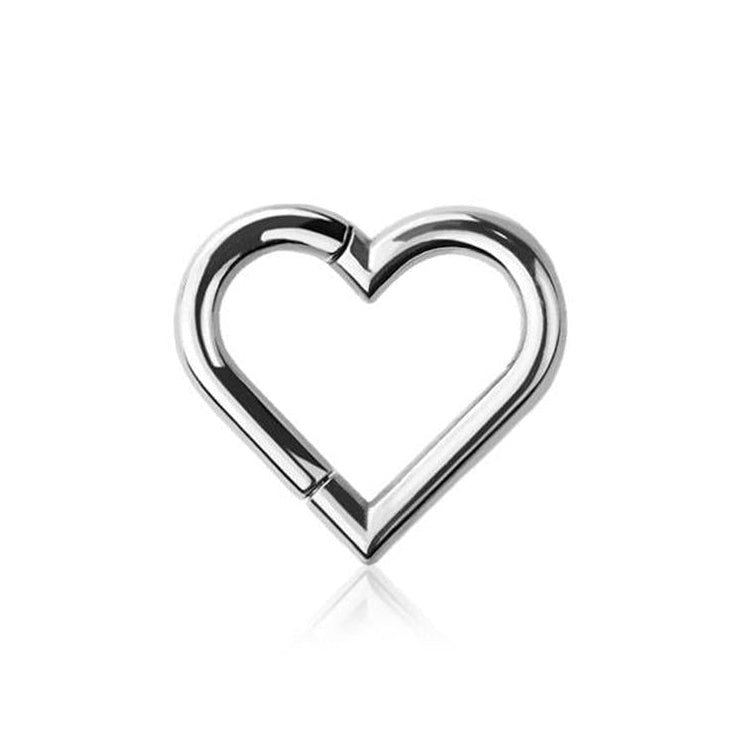 Premium Heart Hinged Segment Ring 16g