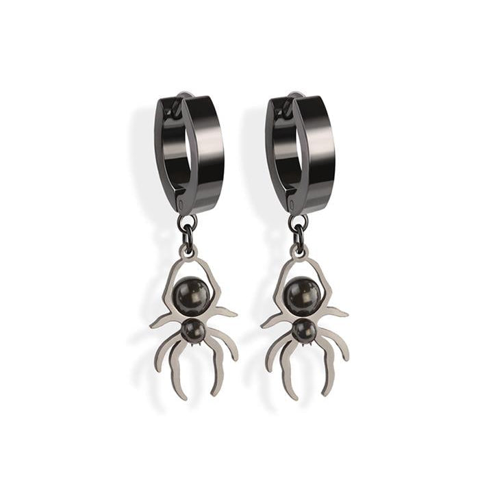 Gothic Widow Dangle Cuff Earrings