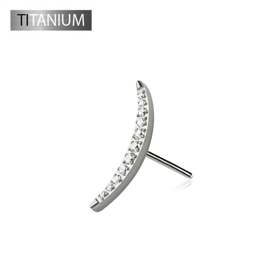 Premium G23 Titanium Crescent Cluster Luxe Threadless Top