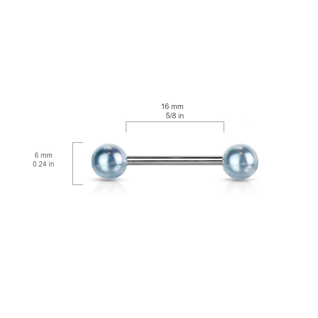 Pearlescent Straight Barbell 14g