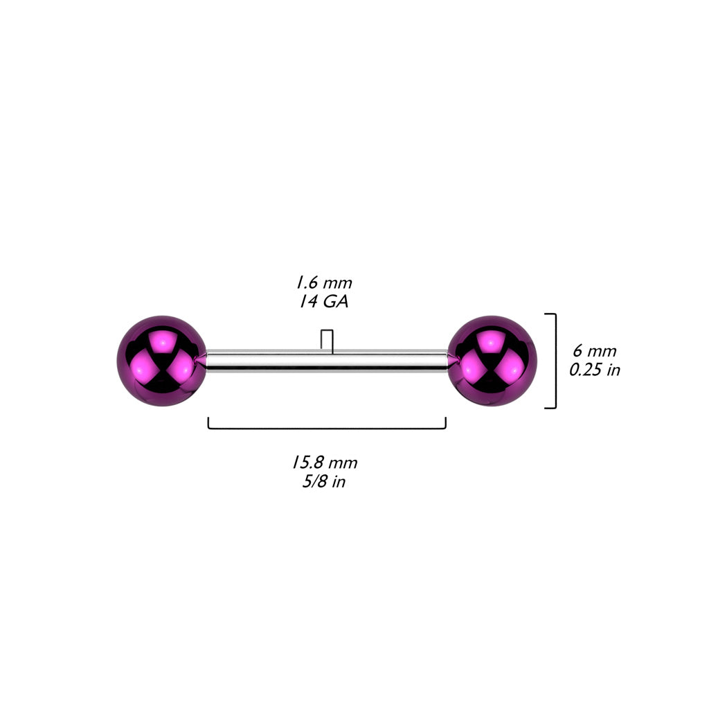 Lucite Gloss Tongue Barbell 14g
