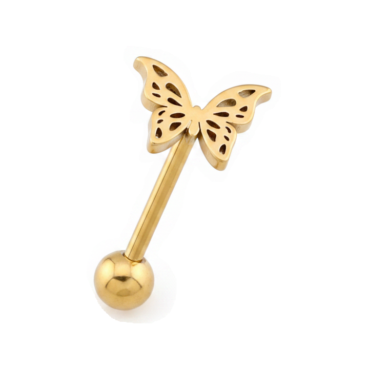 Premium Butterfly Tongue Barbell 14g