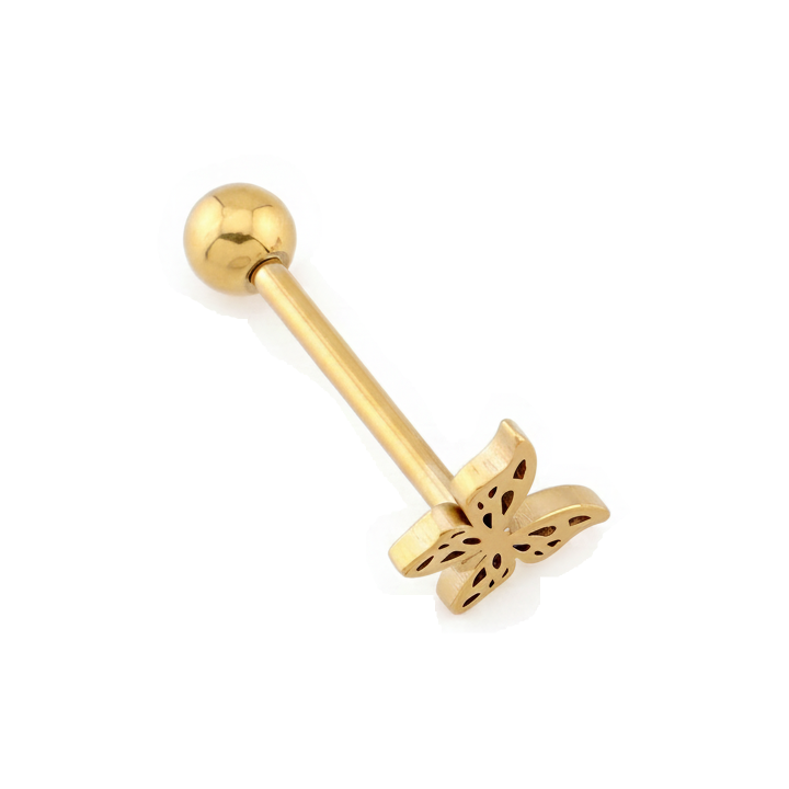Premium Butterfly Tongue Barbell 14g