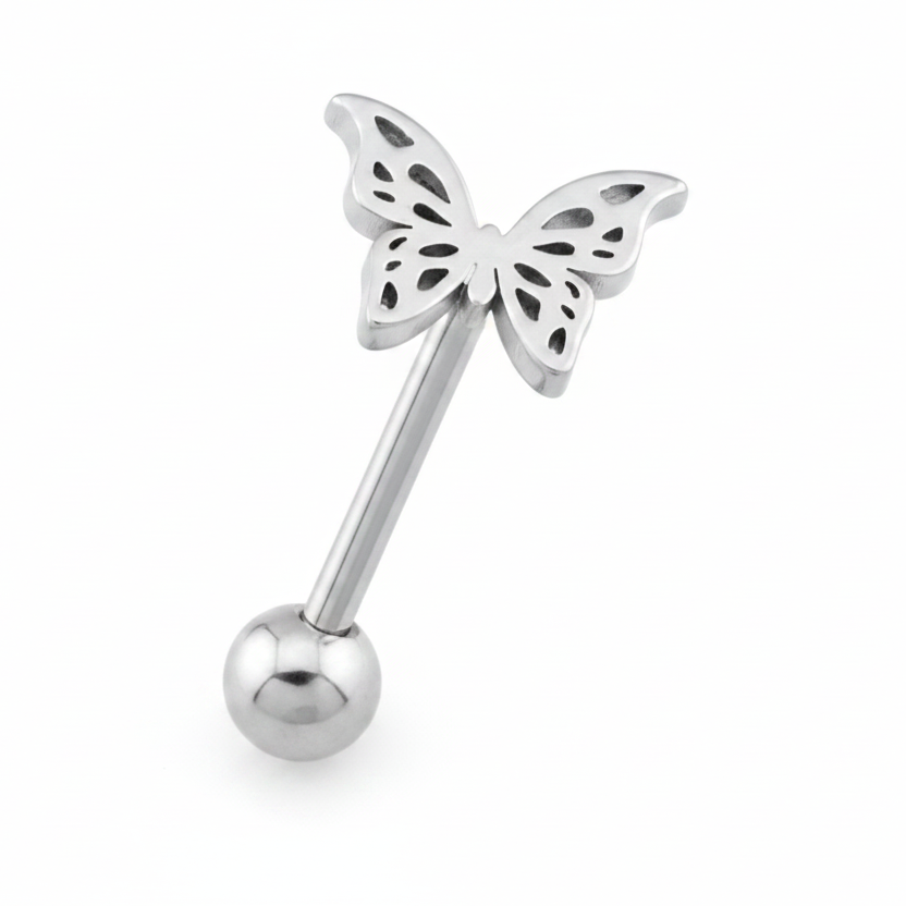 Premium Butterfly Tongue Barbell 14g