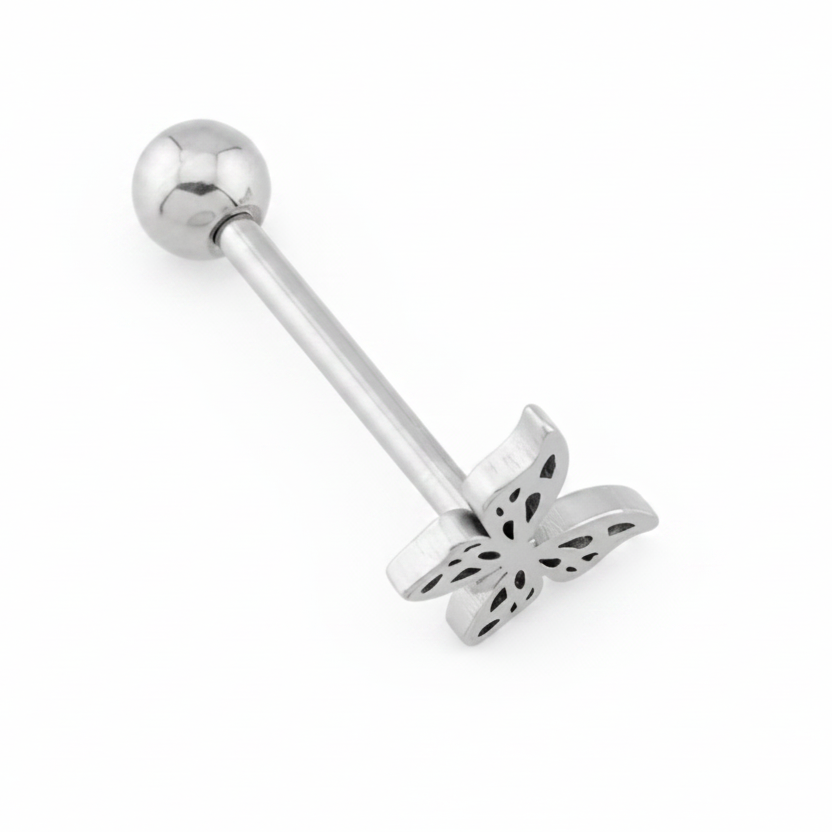 Premium Butterfly Tongue Barbell 14g
